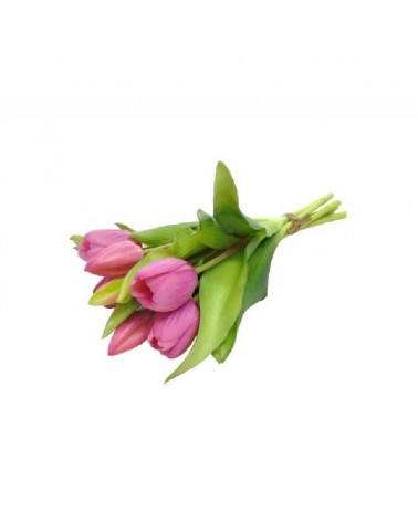 FLOR ARTIFICIAL- RAMO 7 TULIPAS COR LILAS 30CM