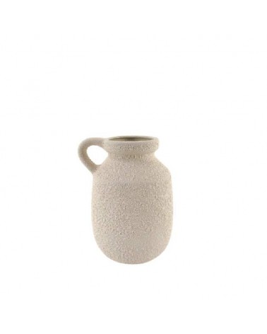 CERAMICA- ANFORA COR CREME AREADO 19X25CM
