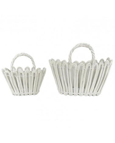 CESTA RECT. BRANCA CONJ.2 31X14X26CM LJ-15081