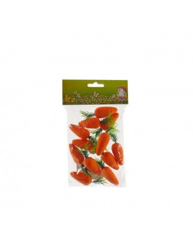 DEC. PASCOA- EMB. C/12 CENOURAS LARANJA 6cm