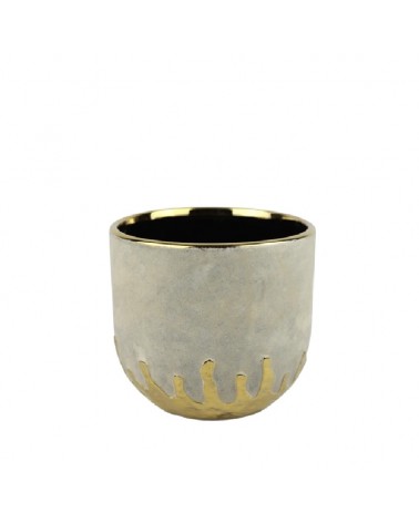 VASO FOGO OURO 17X15.5CM CH-14796