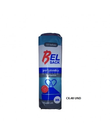SACO LIXO 30LT PERF. PRETO BELSACK (15und)