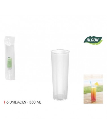 COPO TUBO PLAST. PP 330ml ALGON PACK6