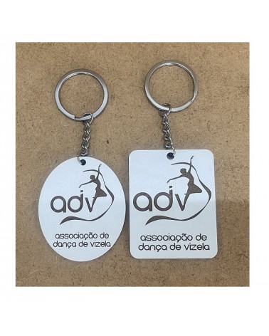 MADEIRA- PORTA-CHAVES C/LOGOTIPO +- 8CM