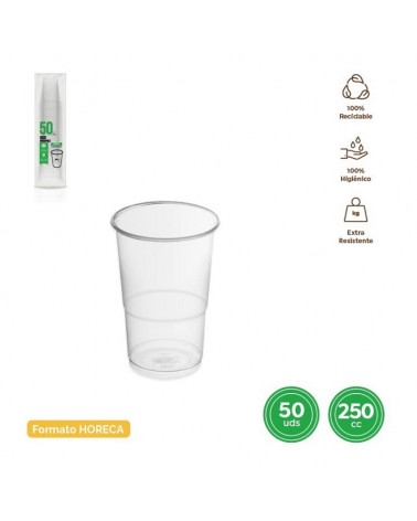 DESCARTAVEIS- COPO TRANSPARENTE 250CC PACK50