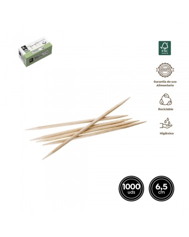 DESCARTAVES- CAIXA PALITOS 6.5CM FORRADOS PACK1000
