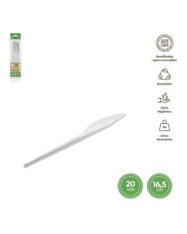 DESCARTAVEIS- FACA REUTILIZAVEL 16.5CM PACK20