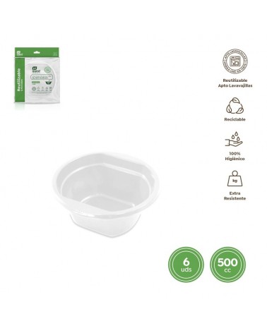 DESCARTAVEIS- SALADEIRA REUT. 500cc PACK6