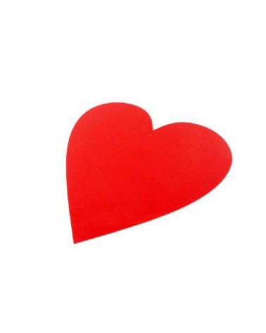 ACRILICO- CORAÇAO VERMELHO C/FURO 35CM