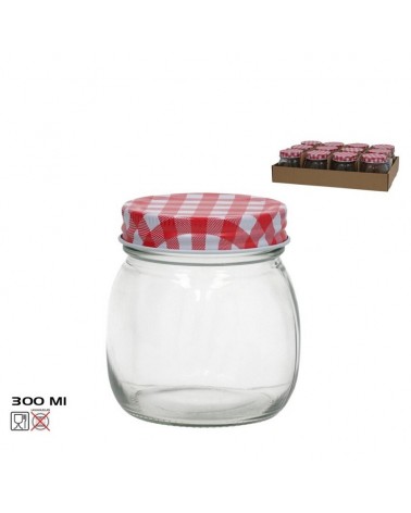 FRASCO VIDRO C/TAMPA 300ML
