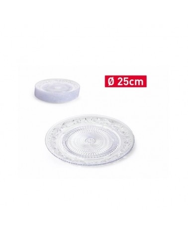 PRATO PLAST. CRYSTAL TRANSP. 25cm
