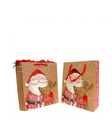 SACO PAPEL 210G NATAL 26X32X10CM