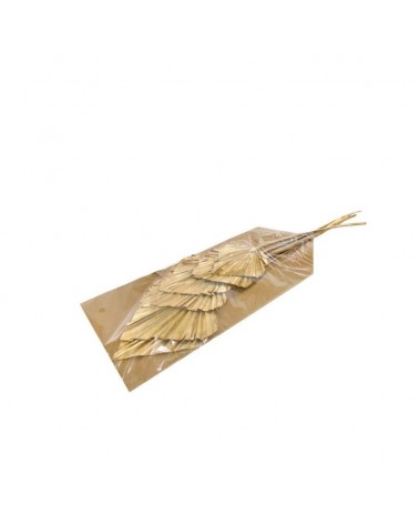 FLOR SECA- RAMO FOLHAS PALMA Dourado 58cm