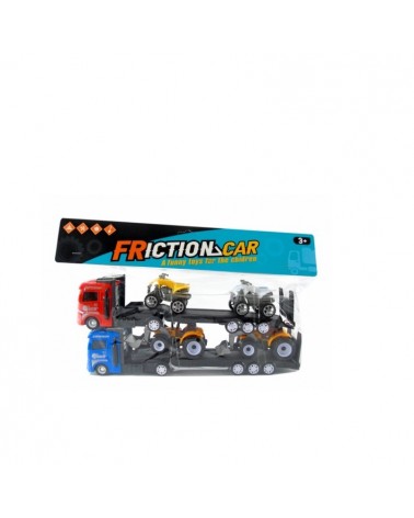 BRINQUEDO- CAMIAO C/ATRELADO "FRICTION CAR" 31X6X15CM