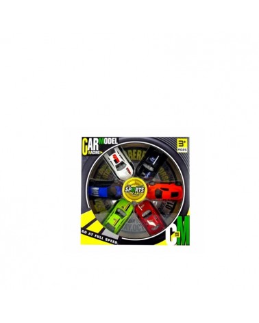BRINQUEDO- CONJ. 6 CARROS "CAR MODEL RACING" 24X24X4CM