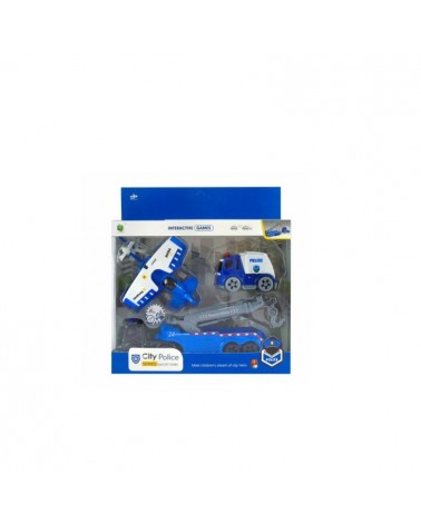 BRINQUEDO- CONJ. VEICULOS POLICIA "CITY POLICE" 24X6X21CM