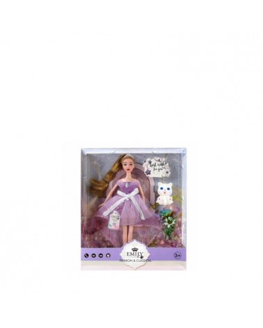 BRINQUEDO- BONECA C/ACESSORIOS "EMILY" 28X6X33CM