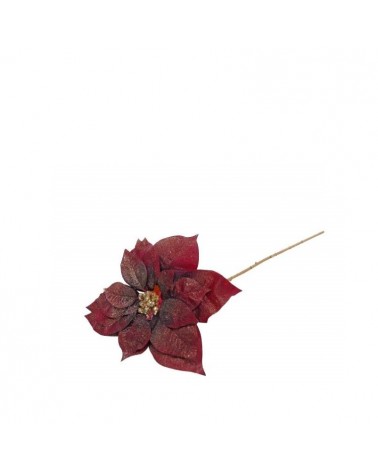 FLOR ARTIFICIAL- PE POINSETTIA VERMELHO 52CM