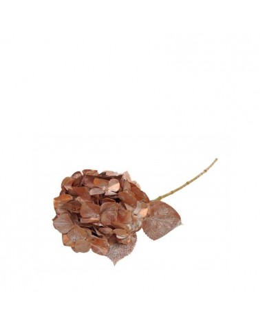 FLOR ARTIFICIAL- PE HORTENSIA ROSA/OURO 68CM