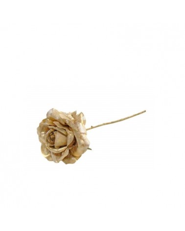 FLOR ARTIFICIAL- PE DE ROSA DOURADO 34CM