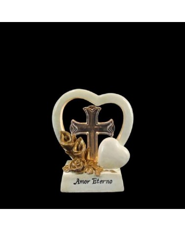 MARFINITE- BASE C/CORAÇOES C/CRUZ LED 20CM