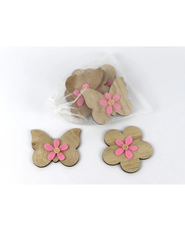 BORBOLETA C/FLOR 9CM PACK6 ST-14470