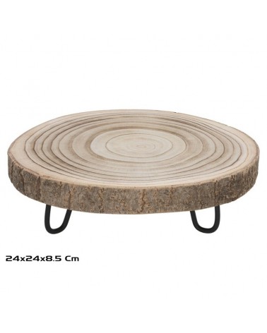 BASE MADEIRA C/PE 24X24X8.5CM