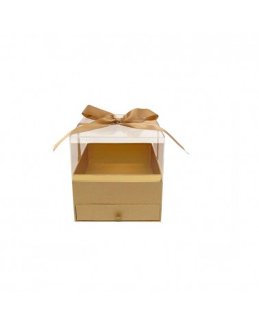 CAIXA CARTAO QUAD. COR NATURAL 18X18X19CM