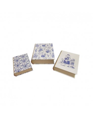 CONJ. 3 CAIXAS CARTAO LIVRO AZUL 29x24x7cm