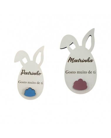 MADEIRA- COELHO C/GRAVAÇAO E IMAN 10X5CM