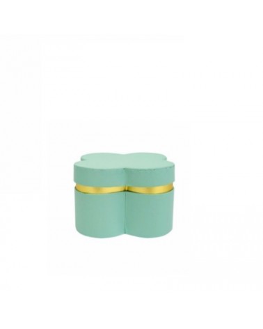 CAIXA CARTAO TREVO VERDE 10X10X7CM