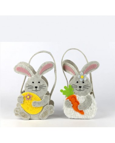 CESTA COELHO FELTRO 15.5X8CM TS-14951