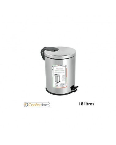 BALDE LIXO METAL C/PEDAL 8L CONFORTIME