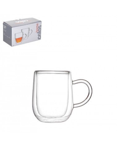 CONJ. 2 CANECAS VIDRO- DOUBLE WALL