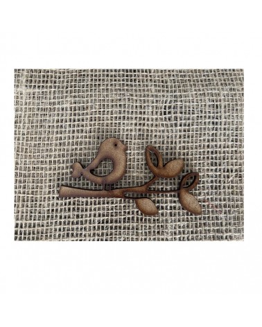 MADEIRA- RAMO COM PASSARO 10 CM PACK 10