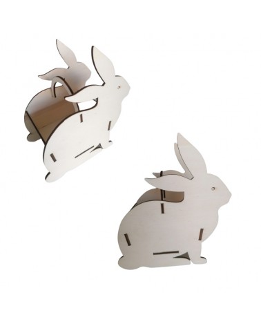 MADEIRA- CESTA COELHO 17X20CM CHOUPO