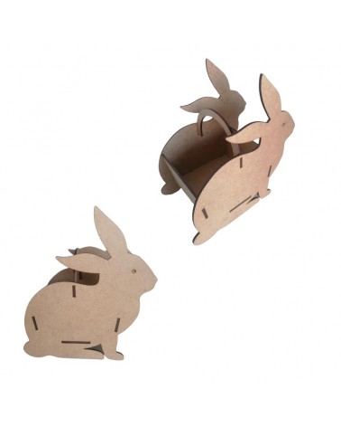 MADEIRA- CESTA COELHO 17X20CM CAST.