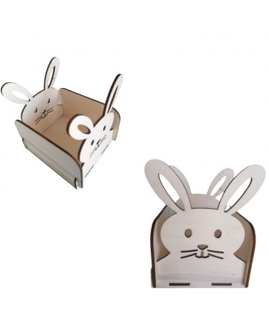 MADEIRA- CAIXA COLEHO 12X14.5CM CHOUPO