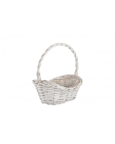 CESTA VIME OVAL BRANCA 26 CM