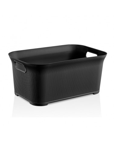 CESTO P/ROUPA PRETO 25L