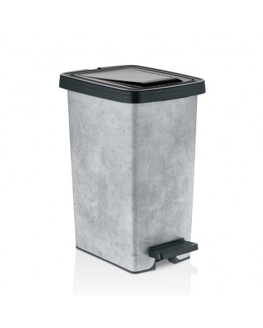 BALDE C/ PEDAL CINZA 8L 