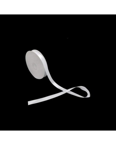 ROLO FITA CETIM DUPLA FACE BRANCO 15mmX50m