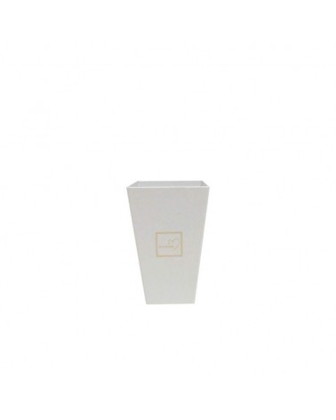 CAIXA CARTAO VASO QUAD. COR BRANCO 9X6X14CM