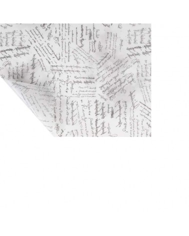 EMB. C/25 NAPRONS PAPEL SCRIPT VELINA BRANCO 50x70cm