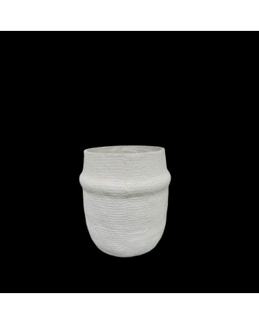 FIBRA RESINA-VASO BRANCO 36x36x41cm