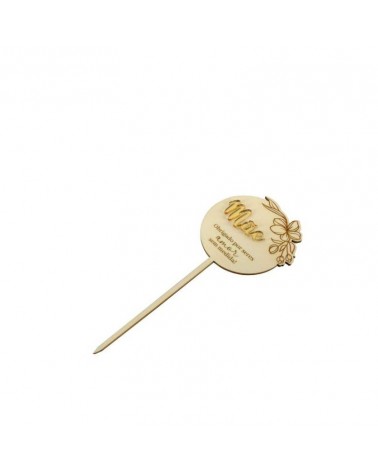 MADEIRA-ESPETO MAE AMOR SEM MEDIDA 7x16cm