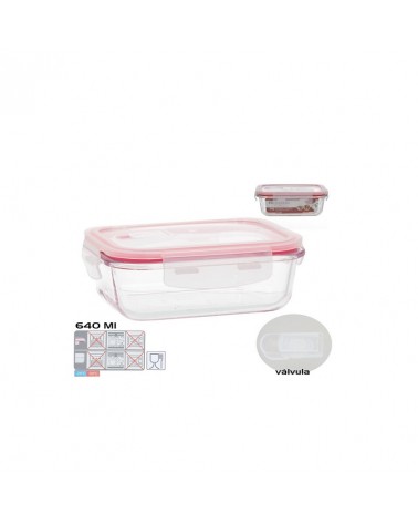 CAIXA P/ALIMENTOS RECT. VIDRO 640ML