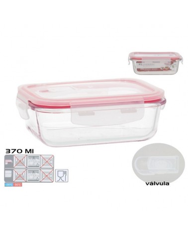 CAIXA P/ALIMENTOS RECT. VIDRO 370ML