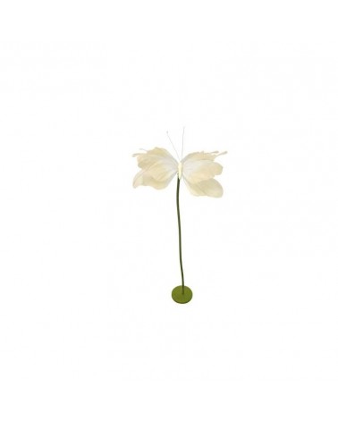 FLOR ARTIFICIAL PAPEL-BASE BORBOLETA CREME 130cm