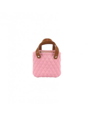 CERAMICA- VASO BOLSA ROSA 17x12x17cm